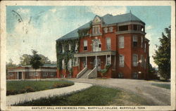 Bartlett Hall and Swimming Pool, Maryville College Tennessee Postcard Postcard