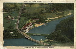 Gorleys Lake Hotel Uniontown, PA Postcard Postcard