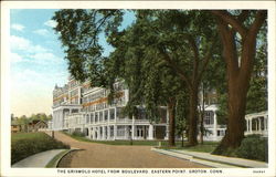 The Griswold Hotel from Boulevard, Eastern Point Groton, CT Postcard Postcard