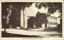 M. E. Church Brookville, IN Postcard Postcard