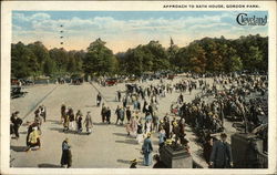 Approach to Bath House to Gordon Park Cleveland, OH Postcard Postcard