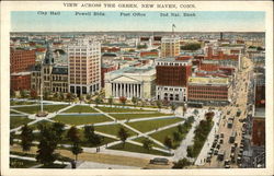 View across the Green New Haven, CT Postcard Postcard