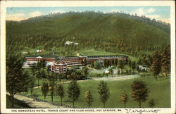 The Homestead Hotel, Tennis Court and Club House Hot Springs, VA Postcard Postcard