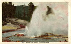 Minute Man Geyser Yellowstone National Park, WY Postcard Postcard