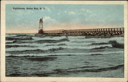 Lighthouse, Sodus Bay Postcard