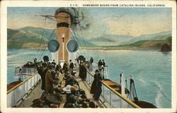 Homeward bound on board a ship Postcard