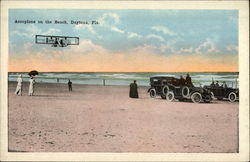 Aeroplane on the Beach Daytona Beach, FL Postcard Postcard