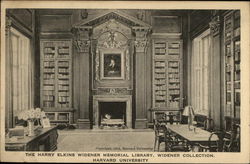 The Harry Elkins Widener Memorial Library, Widener Collection. Harvard University Cambridge, MA Postcard Postcard