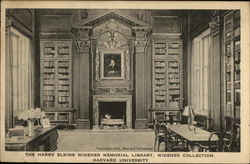 The Harry Elkins Widener Memorial Library, Widener Collection. Harvard University Postcard