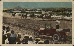 The Overland Leads in All Event. Overland-Syracuse Co., Distributors Postcard