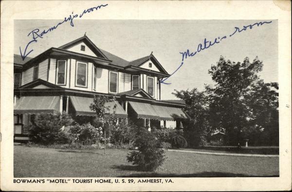 Bowman's Tourist Home Amherst Virginia