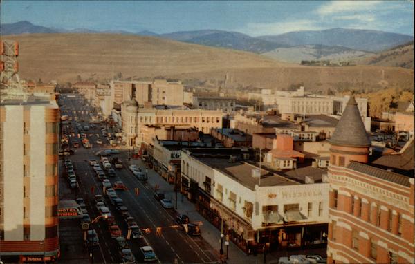 Looking down main street Missoula Montana