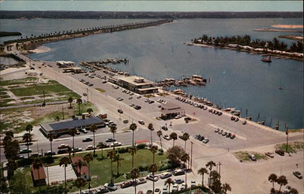 Air View with Marina in Foreground Clearwater Beach Florida