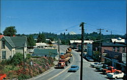 Toledo, Washington and Mt. St. Helens in the Background Postcard