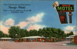 Navajo Motel Roswell, NM Postcard Postcard