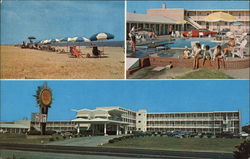 The Sea Oatel and Dareolina Restaurant Nags Head, NC Postcard Postcard