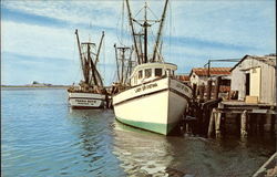 Fish and Shrimp Boats Brunswick, GA Postcard Postcard