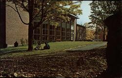 The New England College Library Postcard