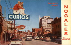 Sonora's Main Shopping Street Postcard