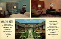 Carleton Hotel Oak Park, IL Postcard Postcard