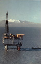 Alaskan Oil Well Cook Inlet, AK Postcard Postcard