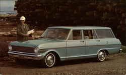 1965 Chevy II Nova 4-Door Station Wagon Postcard