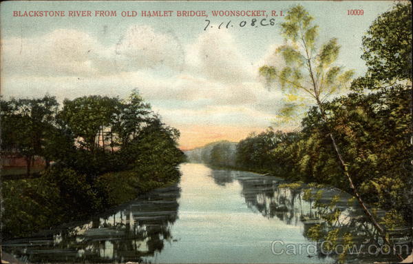 Blackstone River from Old Hamlet Bridge Woonsocket Rhode Island