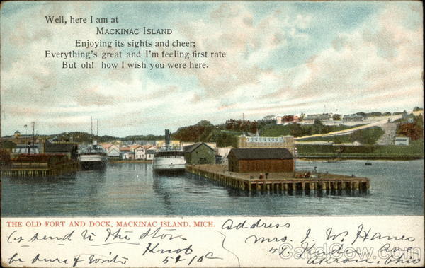 The Old Fort and Dock Mackinac Island Michigan