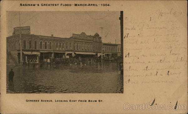 Saginaw's Greatest Flood March to April 1904 Michigan