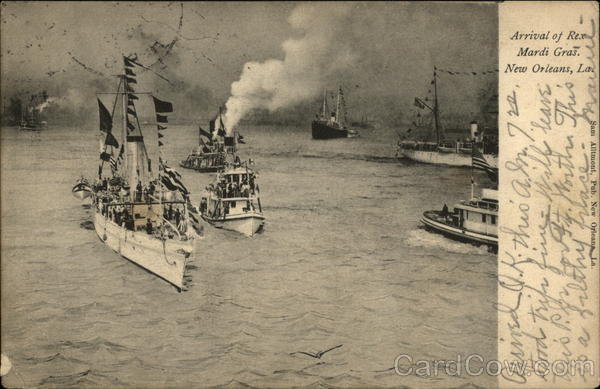 Arrival of Rex Mardi Gras New Orleans Louisiana