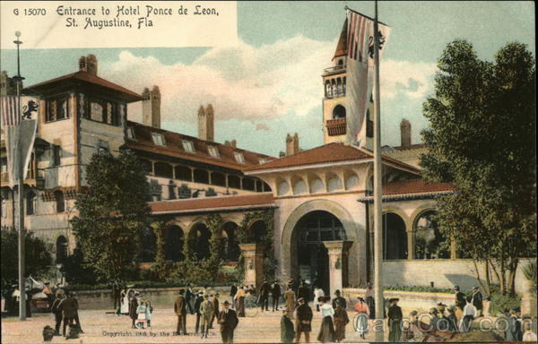 Entrance to Hotel Ponce de Leon St. Augustine Florida