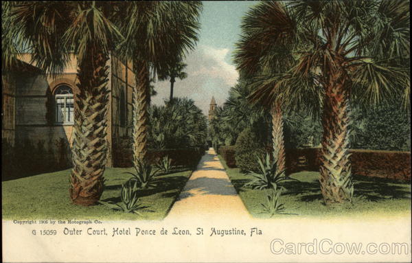 Outer Court, Hotel Ponce de Leon St. Augustine Florida