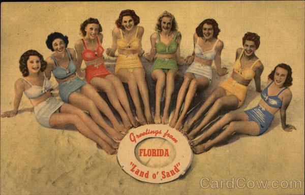 Greetings from Florida Land o' Sand Swimsuits & Pinup