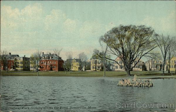 Broadway Park, Looking across the Pond Somerville Massachusetts