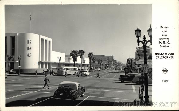 Sunset and Vine showing N.B.C. Studios Hollywood California