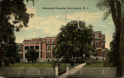 Memorial Hospital Morristown, NJ Postcard Postcard