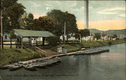Coney Island, Boat landing on the lake Postcard