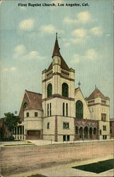 First Baptist Church Los Angeles, CA Postcard Postcard