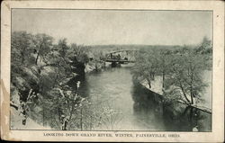 Looking Down Grand River Postcard