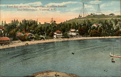 Fowl Bay Showing Government Wireless Station and Observatory Postcard