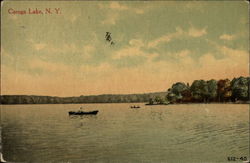 View of Boating on the Caroga Lake Postcard