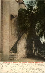 Steps of Mission San Gabriel Postcard