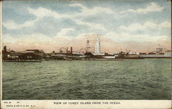 View of Coney Island from the Ocean Postcard