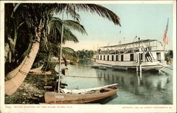 House Boating on the Miami River Postcard