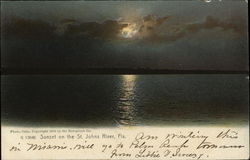 Sunset on the St. John's River Postcard