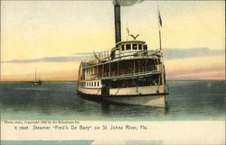 Steamer "Fred'k De Bary" on the St. John's River Postcard