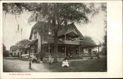 A Home with Children in the Yard Postcard