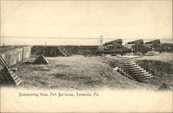 Disappeaing Guns, Fort Barrancas Pensacola, FL Postcard Postcard