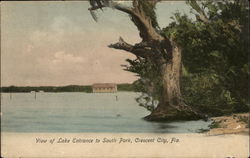 View of Lake Entrance to South Park Postcard