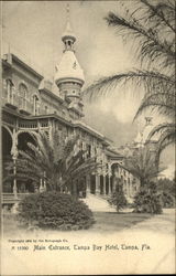 Main Entrance, Tampa Bay Hotel Florida Postcard Postcard